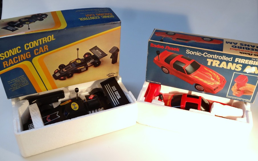 A Radio Shack remote control Firebird Trans-Am, in fitted box, 9cm high, 33cm wide, 15cm deep, and a