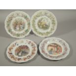 Four Royal Doulton Bramley Hedge collectors plates, of The Four Seasons