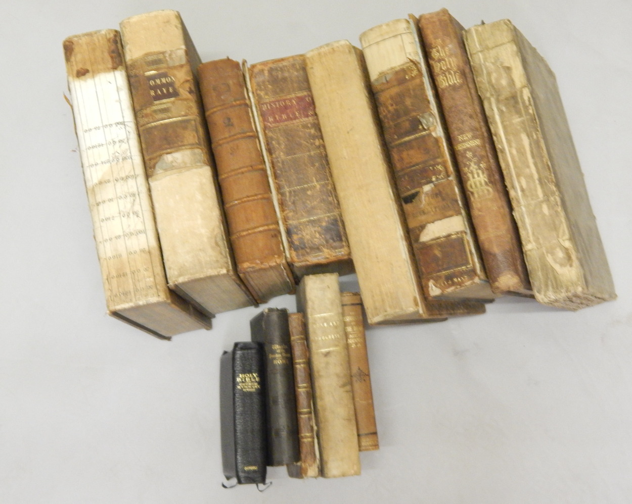 Various books on religion, to include a copy of a Concordance of Parellels by the Reverend C