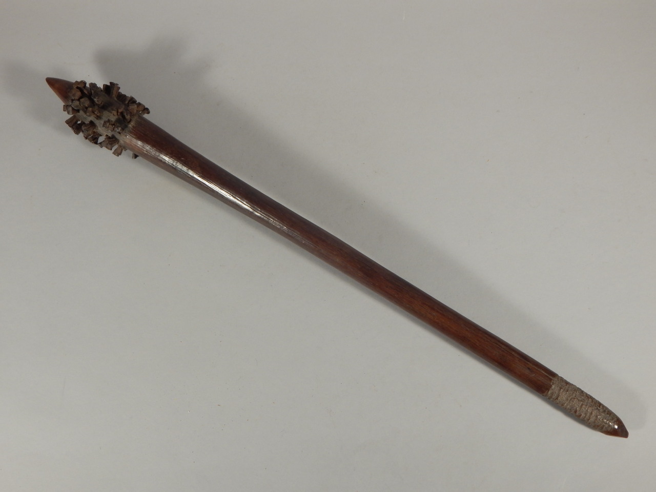 Tribal Art. A 19thC Aboriginal nail club, with incised handle, possibly Queensland or New South