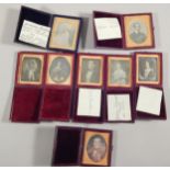 A collection of 19thC daguerreotypes, relating to the Mathison and Selwyn families, some with
