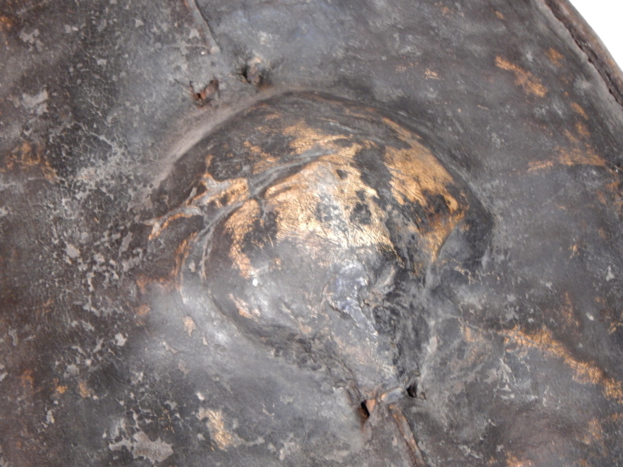 Tribal Art. A 19thC leather shield, probably Sudan from the Fundji, similar shields were believed to - Image 2 of 4