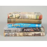 Various Biggles books, to include Biggles Second Case, with dust jacket, On Mystery Island, with