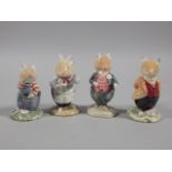 Four Royal Doulton Brambley Hedge figures, to include Wilfred Toadflax, Mr Apple, Lord Woodmouse,