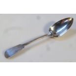 A George IV Dublin silver tablespoon, by Peter Walsh or Phillip Weekes, fiddle pattern, 22cm high,