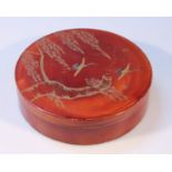 An early 20thC Rowntree's Emperor Quality confectionery box, the circular body in red lacquer