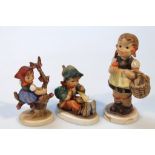 Three various Goebel Hummel figures, to include Apple Tree Girl, 10cm high, etc. (3)