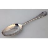 A George II silver tablespoon, Old English pattern, London 1750, maker possibly BR, 20cm high, 1½