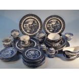 Various 20thC Copeland Spode Italian blue and white china, to include plates, side plates, cups, 5.