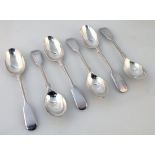 A set of six Victorian silver teaspoons, by William Hutton & Sons Ltd, fiddle pattern, London