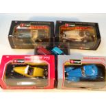 Various Burago and other die-cast vehicles, to include Jaguar XK 120, Bugatti type 55, 6cm high,
