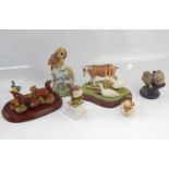 Border Fine Arts figural groups, including squirrels, goats, owls, etc (6).