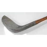 A Standard Mills of Sunderland Duplex Patent RL1 golf club, with hickory shaft, 102cm long.