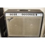 A mid 1970's Fender Twin Reverb guitar amplifier, having two 12" Carlsbro power tone loud