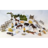 Various mid-20thC Britain's lead farm animals, and figures to include farmer in smock, 6cm high,