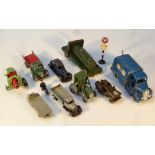 Various die-cast and other 20thC vehicles, to include Meccano, Dinky saloon, 4cm high, road