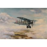 David Short (20thC). War plane, oil on canvas, signed, 60.5m x 70cm.