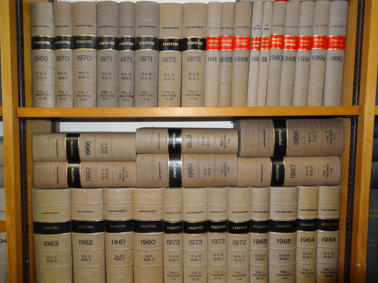 Various 20thC bound law reports, to include Chancery Division, Statutes, various revised Statues - Image 2 of 3