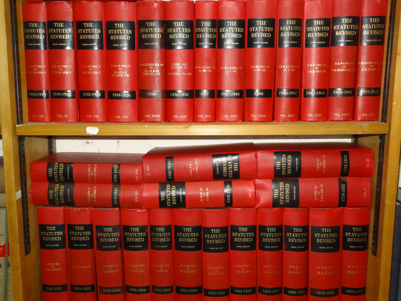 Various 20thC bound law reports, to include Chancery Division, Statutes, various revised Statues - Image 3 of 3