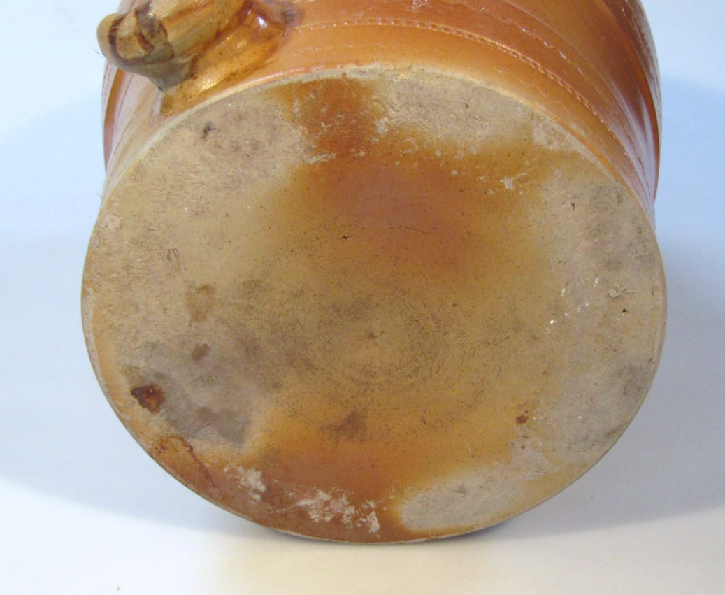 An early 20thC stoneware barrel, the bellied body with a light geometric banding with an upper - Image 3 of 3