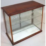 An early 20thC mahogany cased Rowntree's chocolate table confectionary cabinet, with an