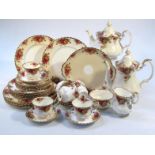 A Royal Albert Old Country Roses part tea and coffee service, to include coffee pot, 27cm high,