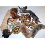 A large quantity of 19thC and later fur, to include hats, wolf skin shoulder ware, 50cm wide,