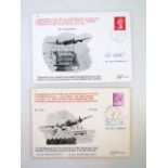 Two first day covers, comprising a 35th anniversary of the Augsbourg Raid, 17th April 1942, signed