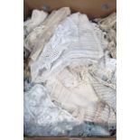 Various linen, to include throws, tablecloths, other table accessories, place mats, various other