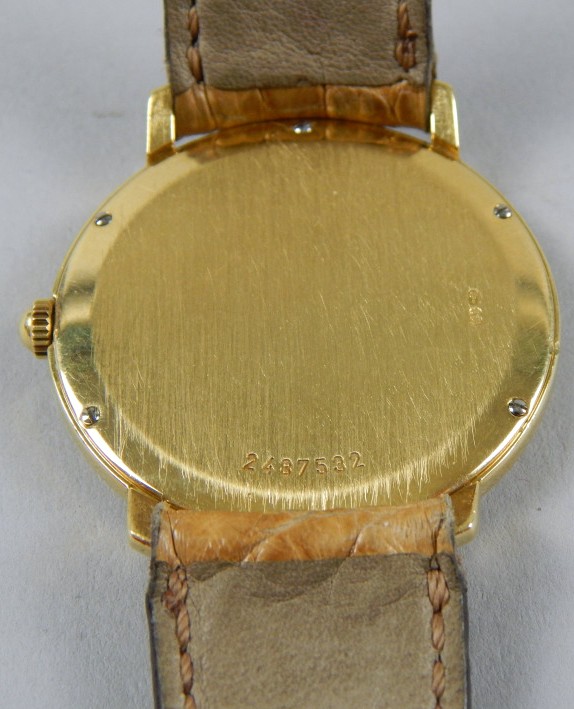 An International Watch Company gentleman's wristwatch, with silvered coloured dial and black - Image 3 of 3