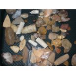 Various polished flint and other stones, metamorphic and other rocks, 8cm wide, etc. (a quantity)