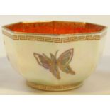 A mid-20thC Wedgwood butterfly lustre bowl, the octagonal body decorated with butterflies with an