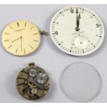 Three watch movements, to include Vacehon, Constantine/Ulysses and Nardine.