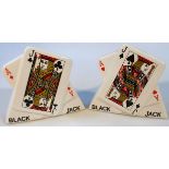 A pair of Wade Collectors Club SS-1997 Blackjack figures, showing clubs, 12cm high, and spades. (2)