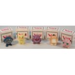 Various Wade Pokemon Whimsies figures, 7cm high, etc, printed gold marks beneath, etc. (5, boxed)