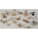 Various early Wade Whimsies, Disney style dog, 5cm high, polar bear, etc. (18)