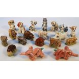 Various Wade Whimsies, to include hedgehog, Disney figures, poodle, 8cm high, etc. (a quantity)