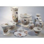 A quantity of various Aynsley Cottage Garden wares, to include lidded jar, 9cm high, other vases,
