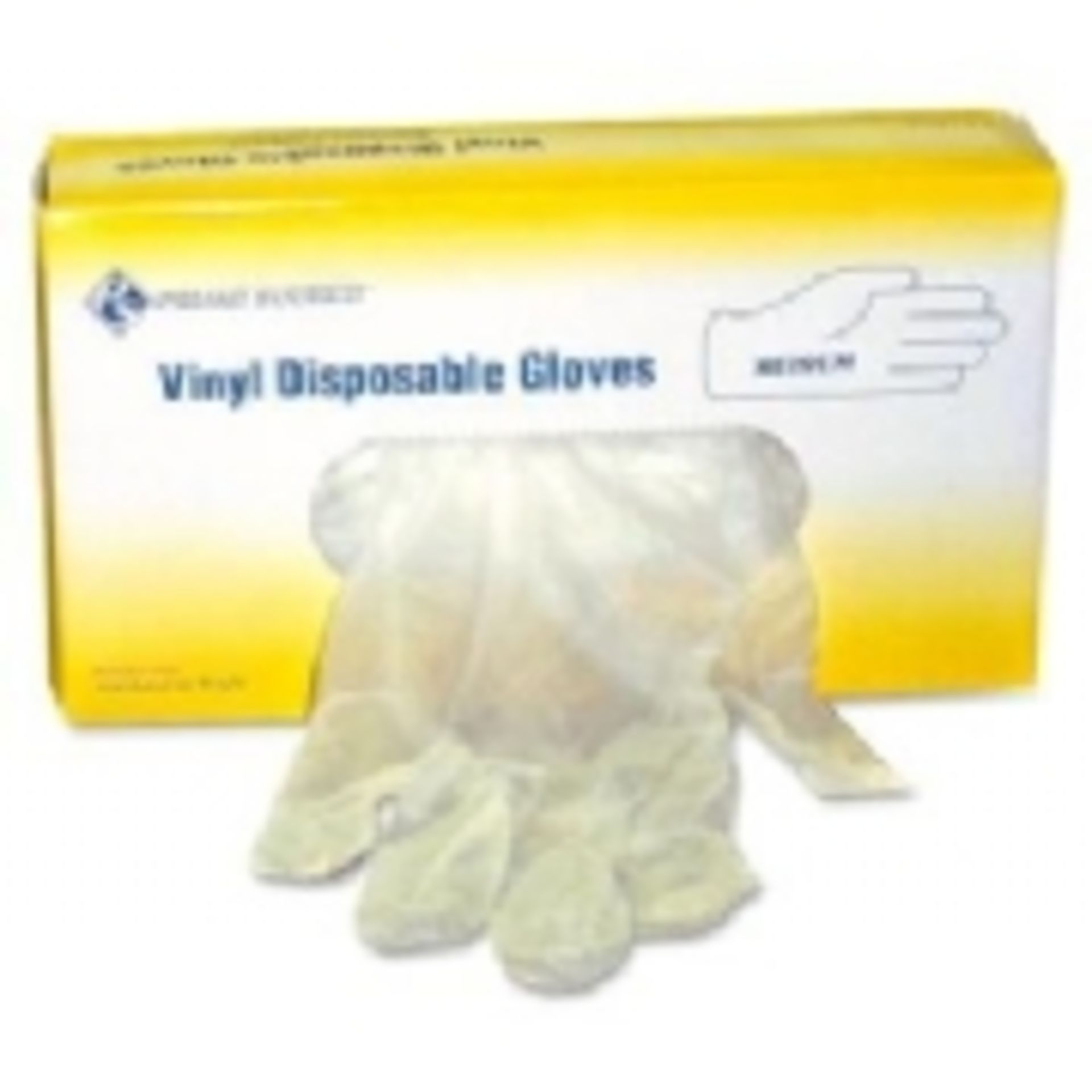 V 100 Latex Free Vinyl Disposable Powdered Gloves X  5  Bid price to be multiplied by Five