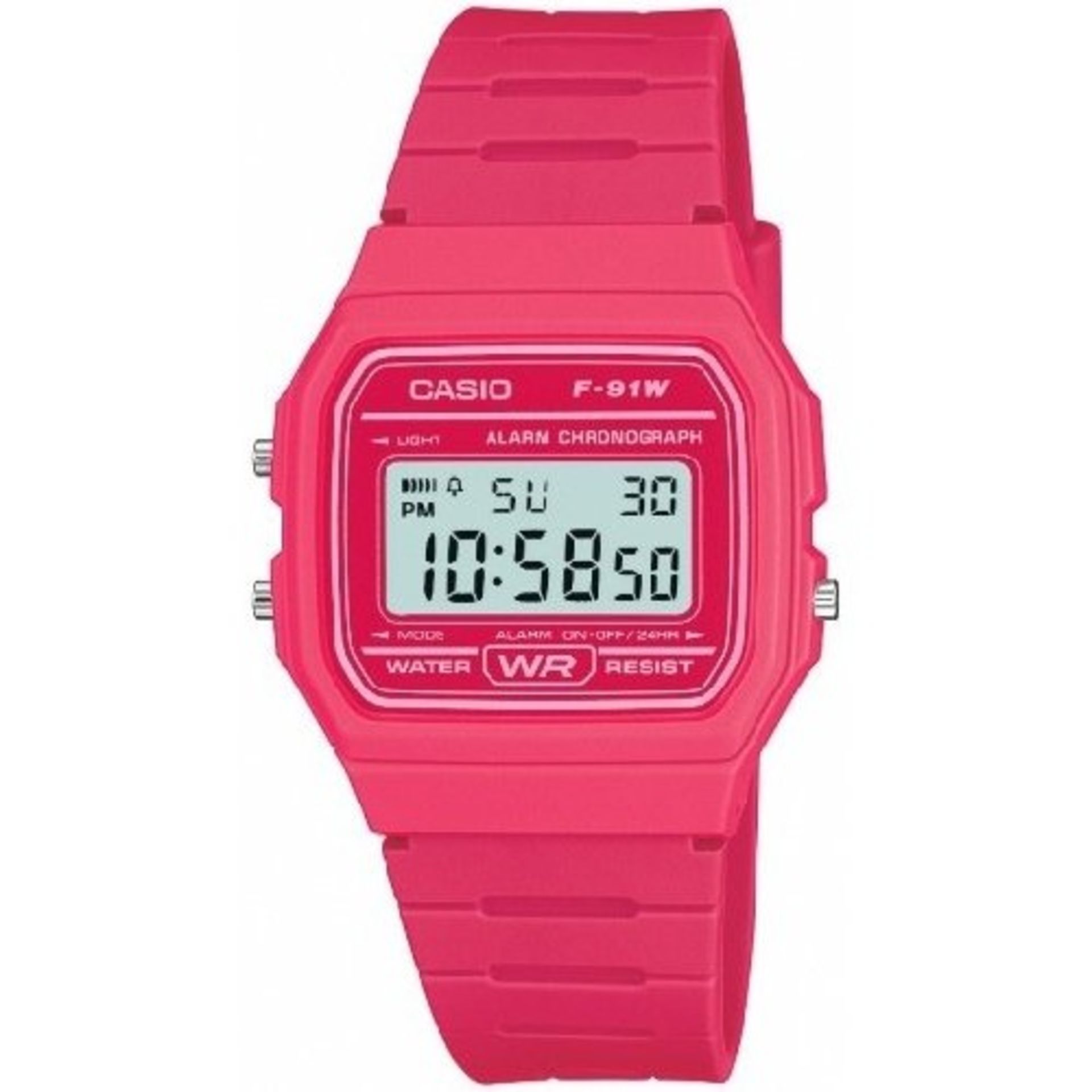 V Ladies Pink Water Resistant Alarm Chronograph Casio Watch