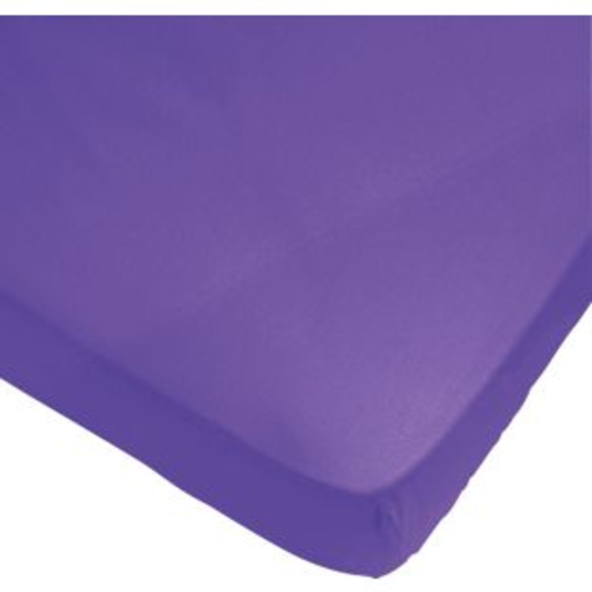 V Double Fitted Poly/Cotton Sheet Purple