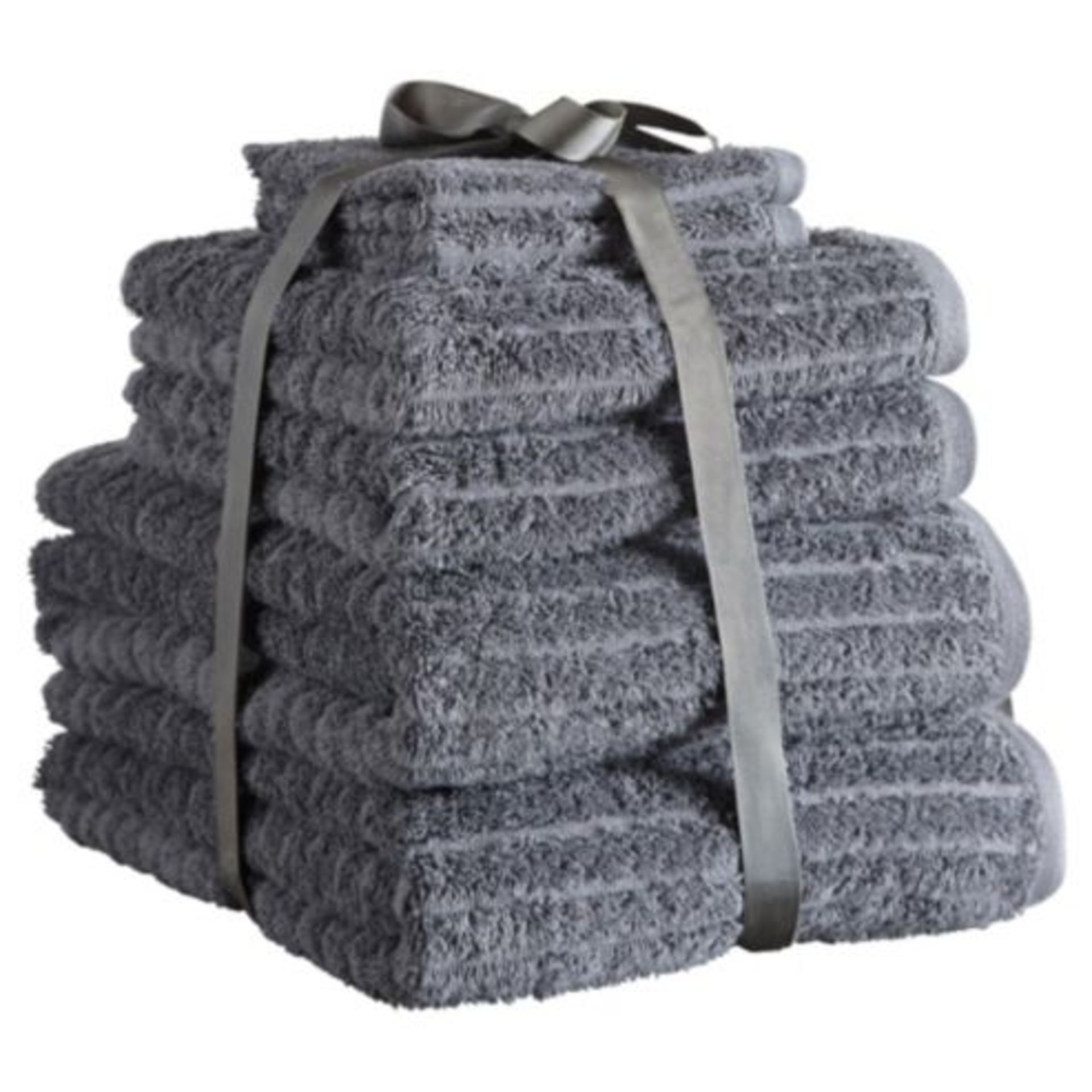 V Six Piece Charcoal Towel Bale