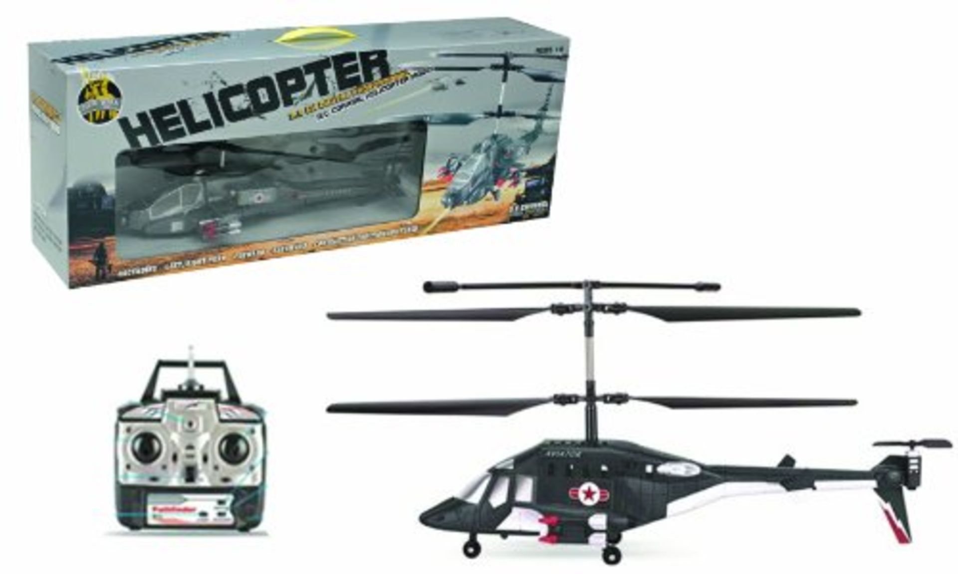 V Radio Control Military Helicopter 3 Channel With Gyro RRP £59.99 - Image 2 of 2