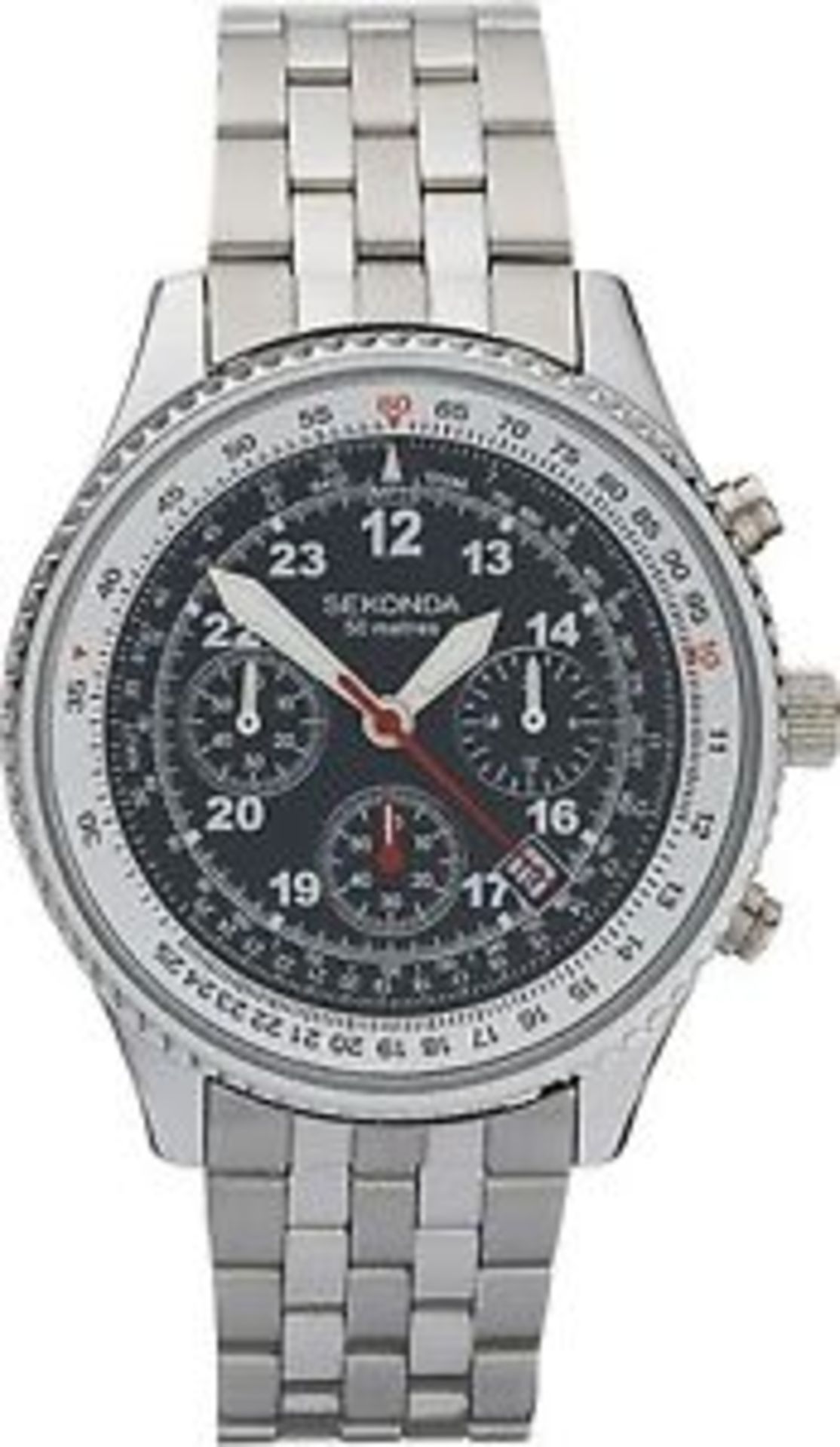 V Sekonda Gents Chronograph 50 metres box & papers