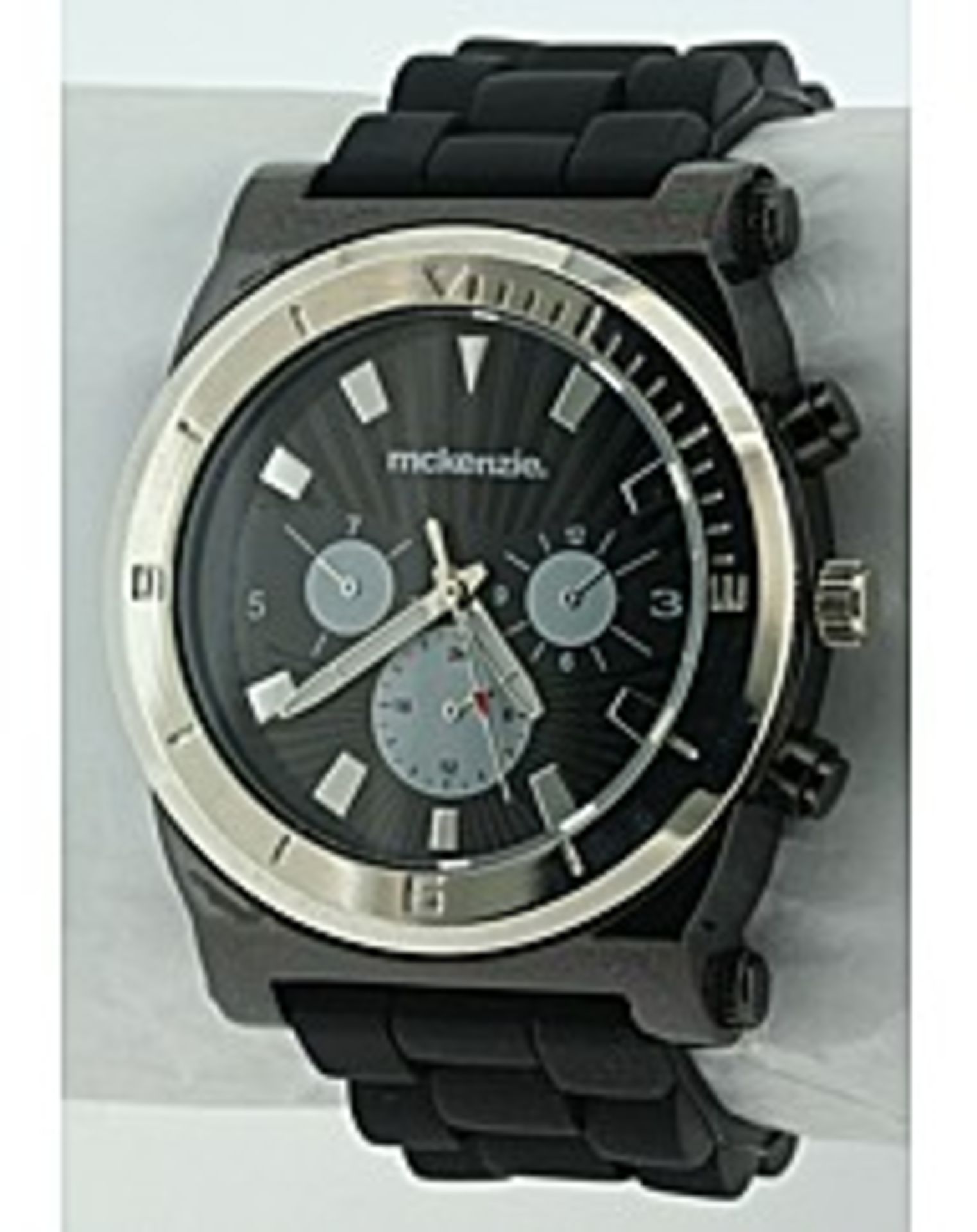 V Gents McKenzie Watch - Black Dial & Strap - Image 2 of 2