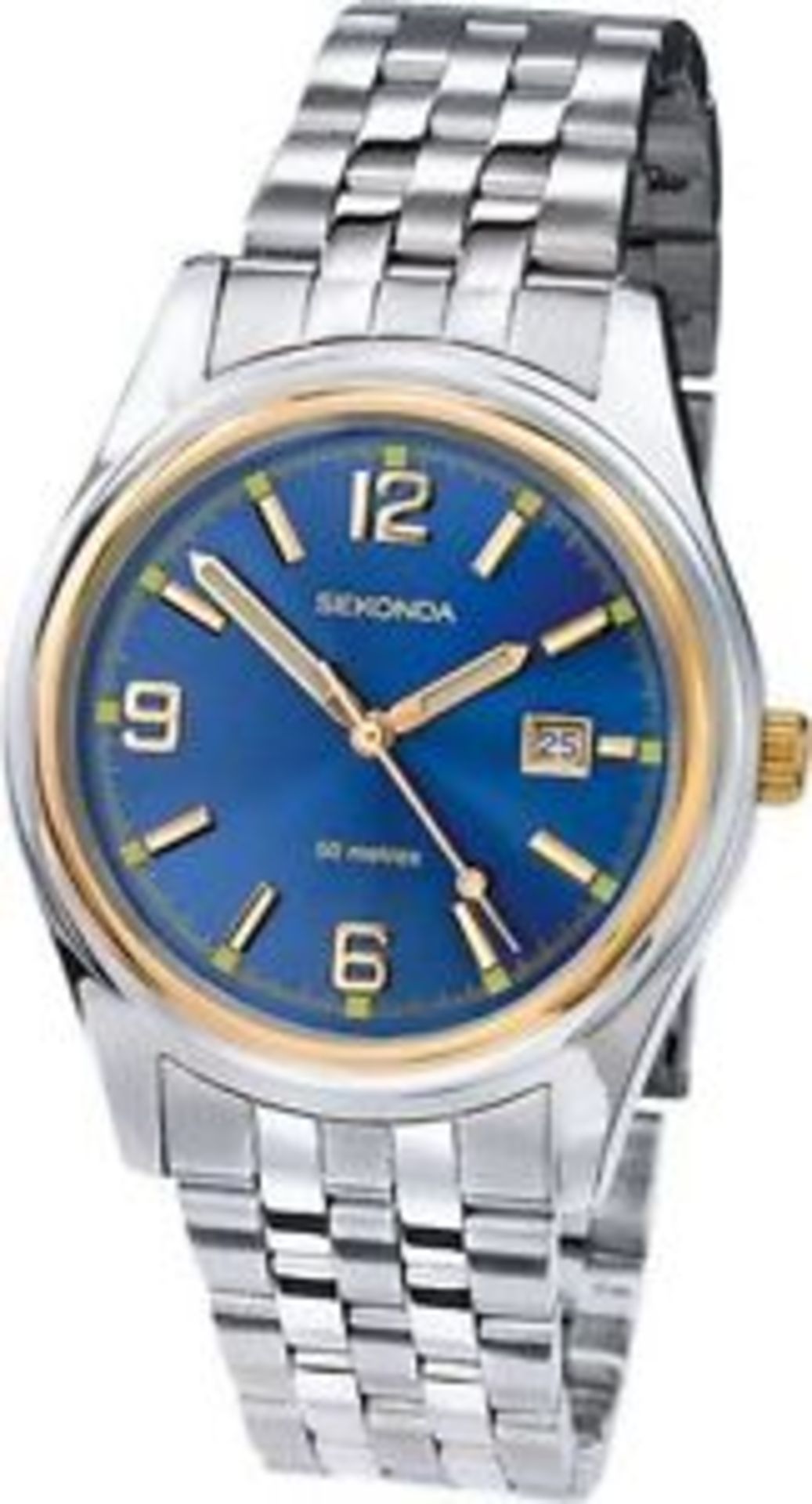 V Sekonda Gents Stainless Steel 50 metre Bracelet Watch With Date Face - Image 2 of 2