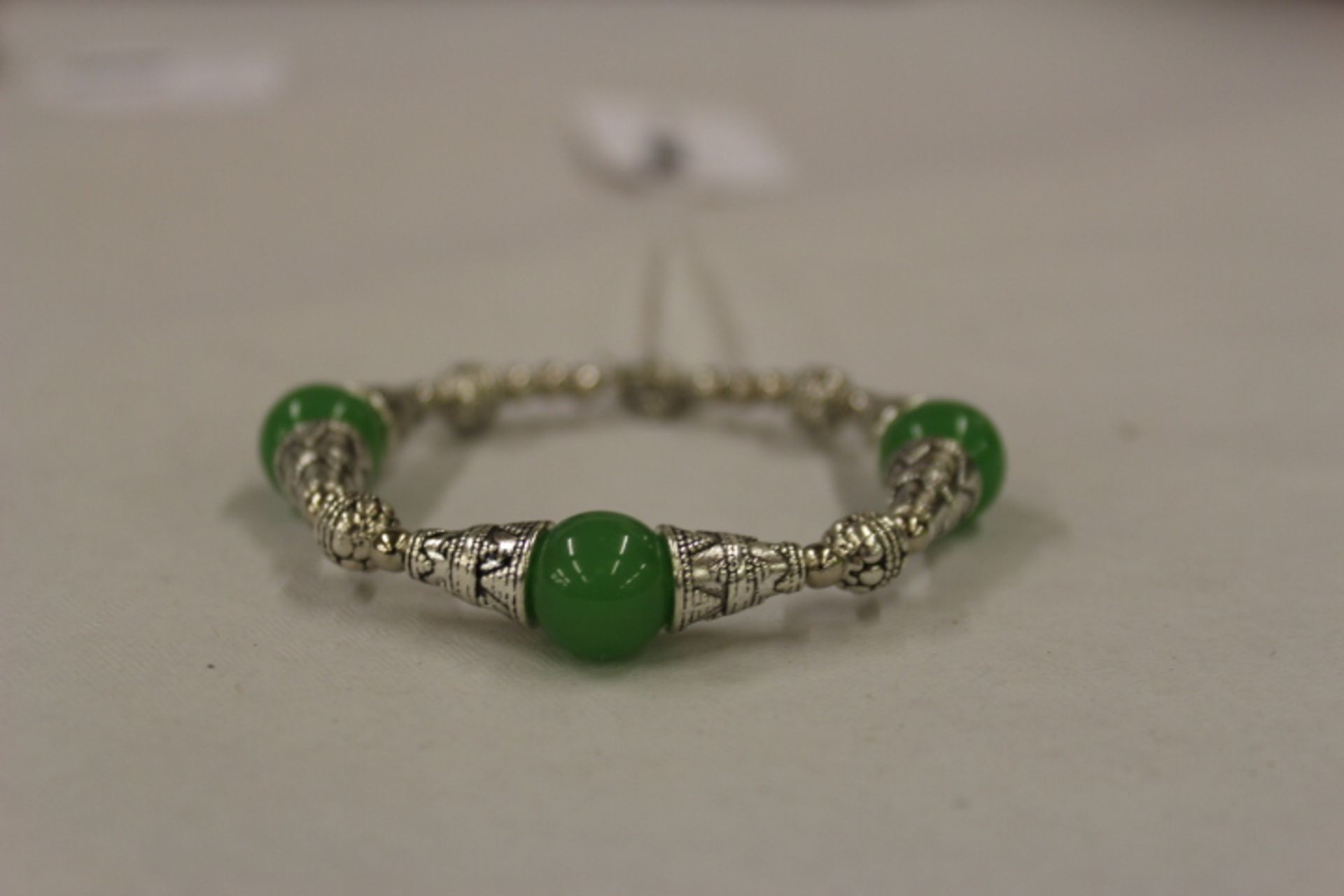 WM Green Beads Bracelet
