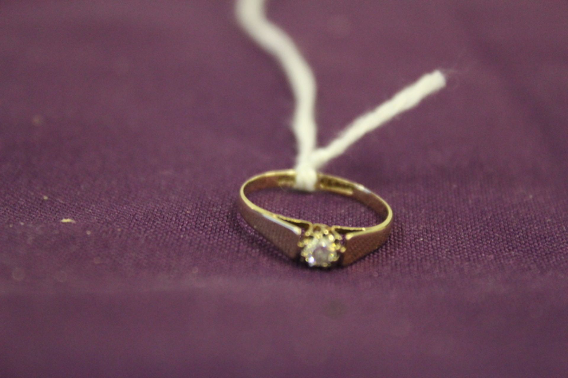 Diamond Solitaire 9ct Gold Ring