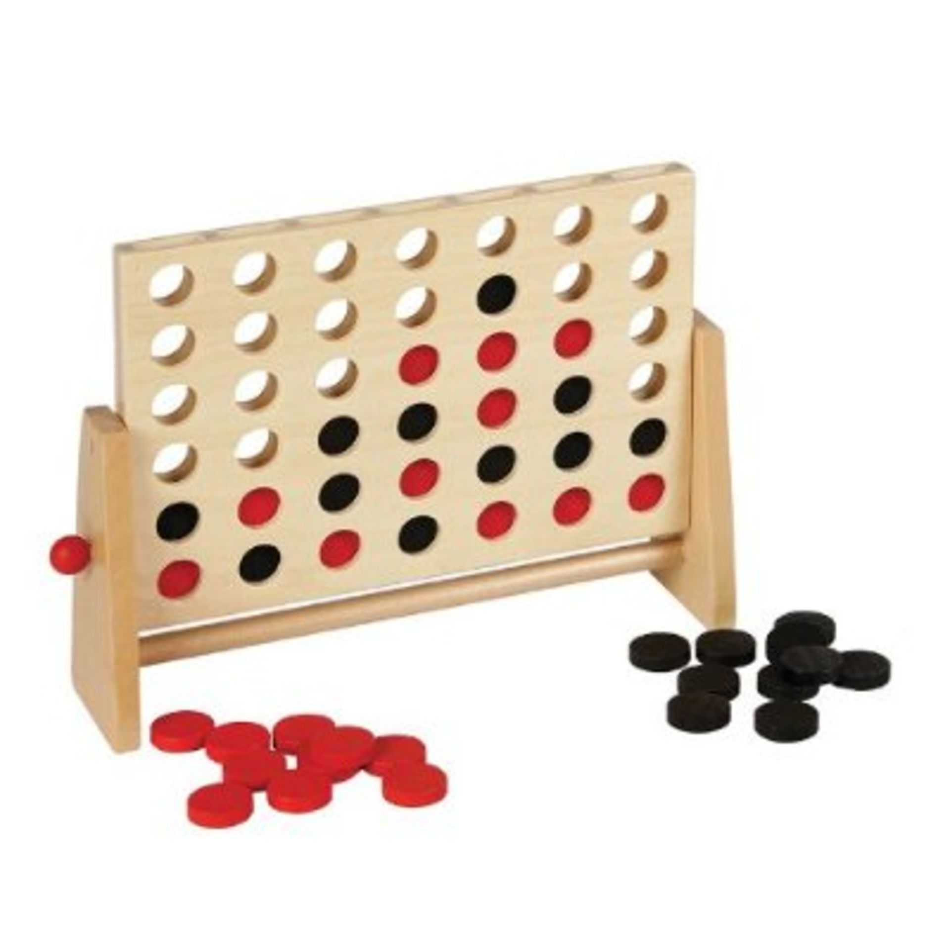 V Wooden Connect Four in a row game on swivel stand X  3  Bid price to be multiplied by Three