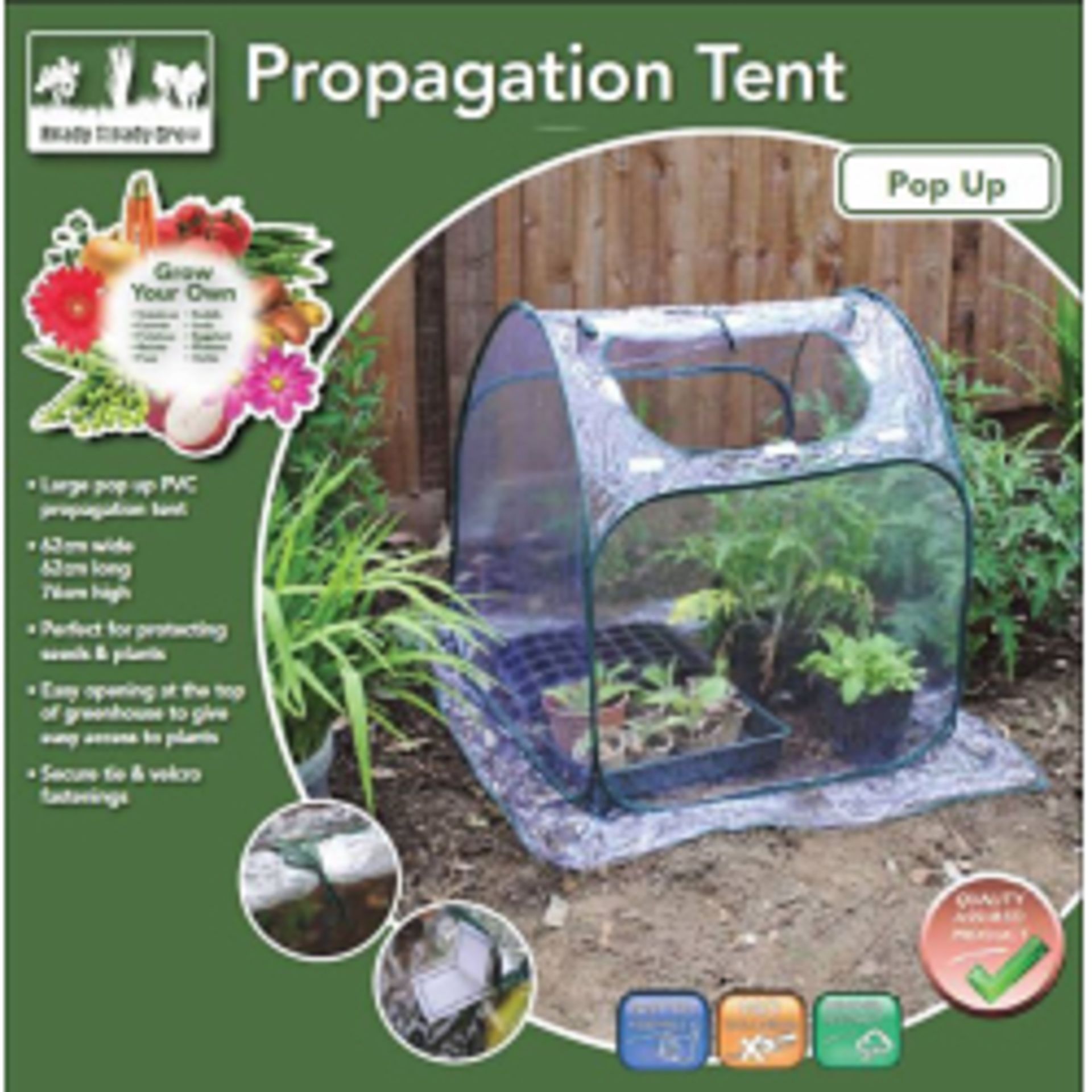 V Pop Up Propagation Dome To Protect Seeds And Plants 62w x 72h x 62d cms X  2  Bid price to be